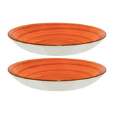 Bonna China Sienna dia.10" h:2" 44 oz. Round Terracotta Porcelain Bowl (Set of 2)